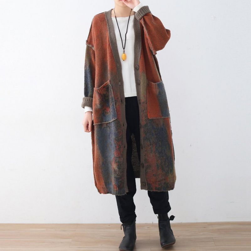 Casual Løs Strikket Efterårs Tyk Sweater Cardiganfrakke