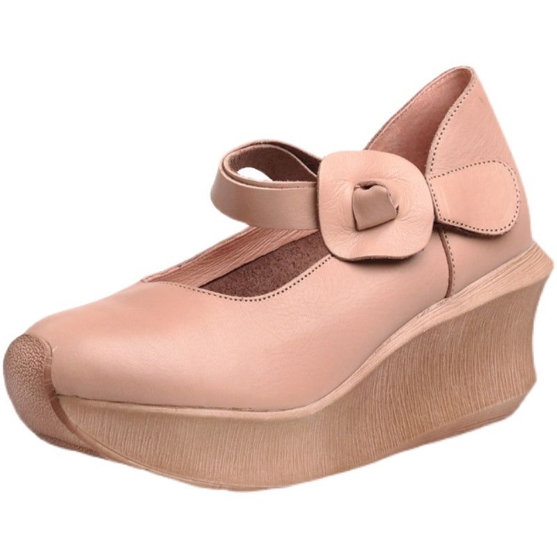 Dame Forår Sommer Platform Retro Læder Loafers